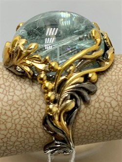 *Кольцо р.18,5 Аквамарин Забайкалье АРТ 62907 (ВЕС 9,54 Г) - фото 215719