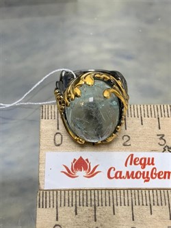 *Кольцо р.18,5 Аквамарин Забайкалье АРТ 62907 (ВЕС 9,54 Г) - фото 215722