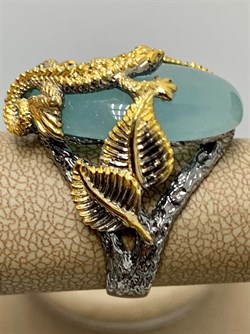 *Кольцо р.18,5 Аквамарин Нигерия АРТ 64301 (ВЕС 15,61 Г) - фото 215765