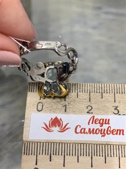 *Кольцо р.19 Аквамарин АРТ 51603 (ВЕС 5,28 Г) - фото 215775