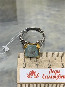 *Кольцо р.19 Аквамарин АРТ 51603 (ВЕС 5,28 Г) - фото 215776