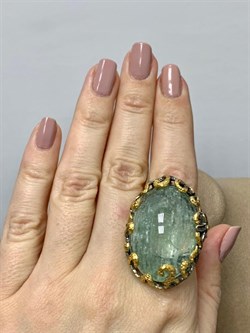 *Кольцо р.19 Аквамарин Забайкалье АРТ 54014 (ВЕС  34,04 Г) - фото 215839