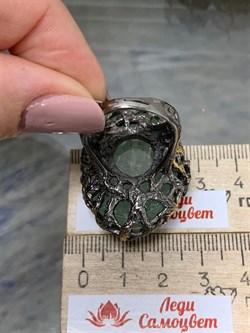 *Кольцо р.19 Аквамарин Забайкалье АРТ 54014 (ВЕС  34,04 Г) - фото 215841