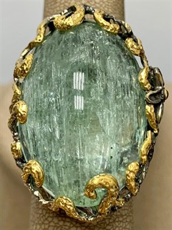 *Кольцо р.19 Аквамарин Забайкалье АРТ 54014 (ВЕС  34,04 Г) - фото 215848