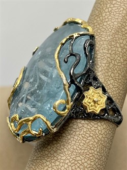 *Кольцо р.19 Аквамарин Забайкалье АРТ 61593 (ВЕС 17,94 Г) - фото 215874 *Кольцо р.19 Аквамарин Забайкалье АРТ 61593 (ВЕС 17,94 Г) - фото 215874