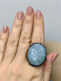 *Кольцо р.19,5 Аквамарин Нигерия АРТ 45540 (ВЕС 35,33 Г) - фото 215888 *Кольцо р.19,5 Аквамарин Нигерия АРТ 45540 (ВЕС 35,33 Г) - фото 215888