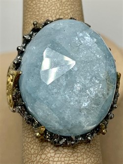 *Кольцо р.19,5 Аквамарин Нигерия АРТ 45540 (ВЕС 35,33 Г) - фото 215893 *Кольцо р.19,5 Аквамарин Нигерия АРТ 45540 (ВЕС 35,33 Г) - фото 215893