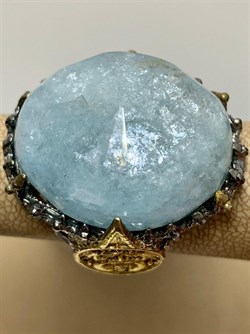 *Кольцо р.19,5 Аквамарин Нигерия АРТ 45540 (ВЕС 35,33 Г) - фото 215898 *Кольцо р.19,5 Аквамарин Нигерия АРТ 45540 (ВЕС 35,33 Г) - фото 215898