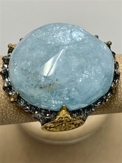 *Кольцо р.19,5 Аквамарин Нигерия АРТ 45540 (ВЕС 35,33 Г) - фото 215899 *Кольцо р.19,5 Аквамарин Нигерия АРТ 45540 (ВЕС 35,33 Г) - фото 215899