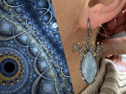 *Серьги  Аквамарин Нигерия АРТ 38866 ВЕС 17,04 Г - фото 215973