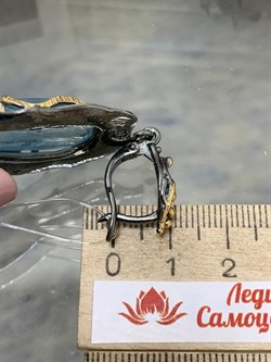 *Серьги Аквамарин Забайкалье АРТ 53591 (ВЕС 21,22 Г) - фото 216024