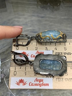 *Серьги Аквамарин Забайкалье АРТ 53591 (ВЕС 21,22 Г) - фото 216026