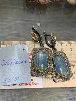 *Серьги Аквамарин Забайкалье АРТ 53591 (ВЕС 21,22 Г) - фото 216029