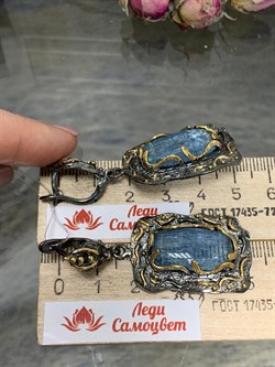 *Серьги Аквамарин Забайкалье АРТ 53592 (ВЕС 20,33 Г) - фото 216035