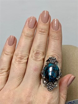 *Кольцо р.17,5 Хризоколла Казахстан Арт 54583 Вес 15,26 г - фото 216087 *Кольцо р.17,5 Хризоколла Казахстан Арт 54583 Вес 15,26 г - фото 216087