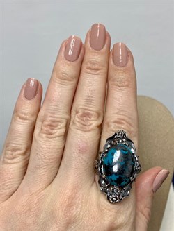 *Кольцо р.18 Хризоколла Казахстан Арт 54583-1 Вес 14,7 г - фото 216097 *Кольцо р.18 Хризоколла Казахстан Арт 54583-1 Вес 14,7 г - фото 216097