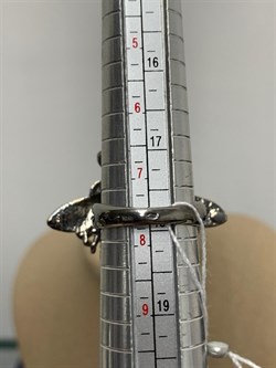 *Кольцо р.17,5 Мотылек Пренит Африка Арт 49427 Вес 13,49 г - фото 216299