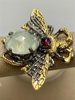 *Кольцо р.17,5 Мотылек Пренит Африка Арт 49427 Вес 13,49 г - фото 216300