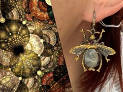 *Серьги Мотыльки Пренит Африка Арт 49425 Вес 16,56 г - фото 216322 *Серьги Мотыльки Пренит Африка Арт 49425 Вес 16,56 г - фото 216322