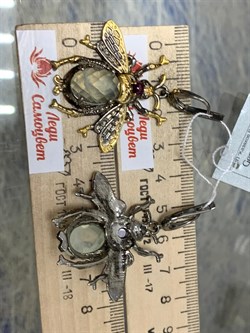 *Серьги Мотыльки Пренит Африка Арт 49425 Вес 16,56 г - фото 216325 *Серьги Мотыльки Пренит Африка Арт 49425 Вес 16,56 г - фото 216325