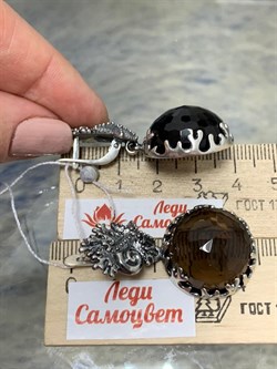 *Серьги Раухтопаз Дымчатый Кварц Бразилия АРТ 53698 Вес 23,34 г - фото 216345 *Серьги Раухтопаз Дымчатый Кварц Бразилия АРТ 53698 Вес 23,34 г - фото 216345