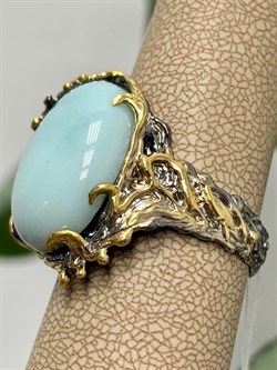 *Кольцо р.19 Ларимар Доминикана АРТ 60715 ВЕС 10,17 Г - фото 216402 *Кольцо р.19 Ларимар Доминикана АРТ 60715 ВЕС 10,17 Г - фото 216402