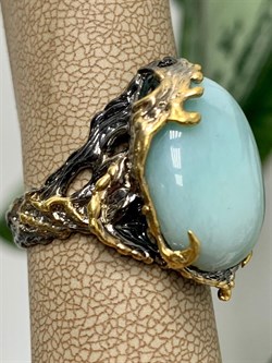 *Кольцо р.19 Ларимар Доминикана АРТ 60715 ВЕС 10,17 Г - фото 216403 *Кольцо р.19 Ларимар Доминикана АРТ 60715 ВЕС 10,17 Г - фото 216403