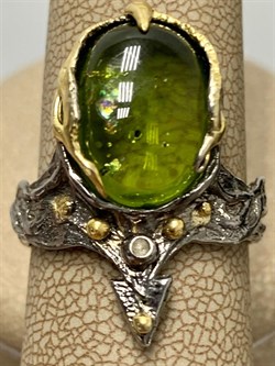 *Кольцо р.18,25 Хризолит АРТ 60798 (ВЕС 7,42 Г) - фото 216488 *Кольцо р.18,25 Хризолит АРТ 60798 (ВЕС 7,42 Г) - фото 216488