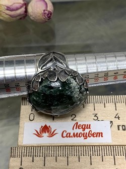 *Кольцо р.17,5 Серафинит АРТ 80-938-15,54 ВЕС 15,54 Г - фото 216608