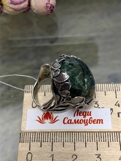 *Кольцо р.17,5 Серафинит АРТ 80-938-15,54 ВЕС 15,54 Г - фото 216609