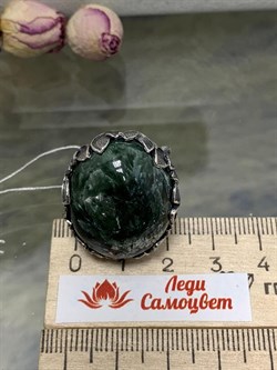 *Кольцо р.17,5 Серафинит АРТ 80-938-15,54 ВЕС 15,54 Г - фото 216610