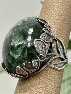 *Кольцо р.17,5 Серафинит АРТ 80-938-15,54 ВЕС 15,54 Г - фото 216614