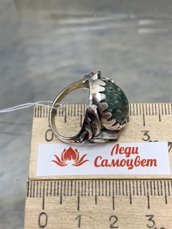 *Кольцо р.17,5 Серафинит арт 83664 вес 7,52 Г - фото 216638