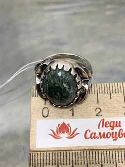 *Кольцо р.17,5 Серафинит арт 83664 вес 7,52 Г - фото 216639