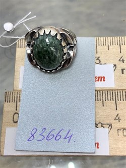 *Кольцо р.17,5 Серафинит арт 83664 вес 7,52 Г - фото 216644