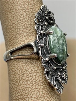 *Кольцо р.18,5 Серафинит АРТ 135-629 ВЕС 7,21 Г - фото 216662