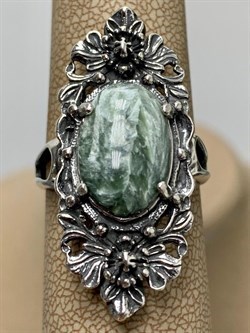 *Кольцо р.18,5 Серафинит АРТ 135-629 ВЕС 7,21 Г - фото 216664