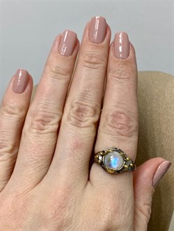 *Кольцо р.17,5 Лунный камень Адуляр АРТ 33796 ВЕС 4,64 Г - фото 216724