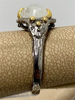 *Кольцо р.17,5 Лунный камень Адуляр АРТ 33796 ВЕС 4,64 Г - фото 216728