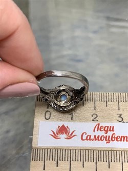 *Кольцо р.17,5 Лунный камень Адуляр АРТ 33796 ВЕС 4,64 Г - фото 216729