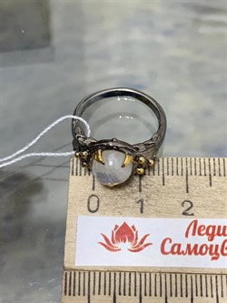 *Кольцо р.17,5 Лунный камень Адуляр АРТ 33796 ВЕС 4,64 Г - фото 216730