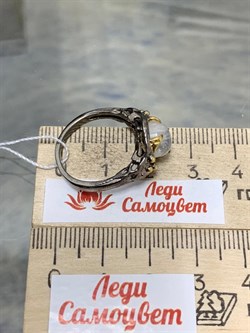 *Кольцо р.17,5 Лунный камень Адуляр АРТ 33796 ВЕС 4,64 Г - фото 216731