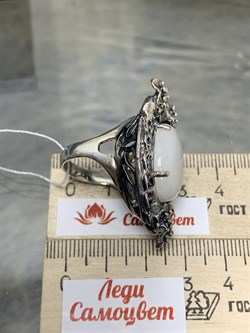 *Кольцо р.17,5 Лунный камень Адуляр АРТ 41339 ВЕС 18,63 Г - фото 216750