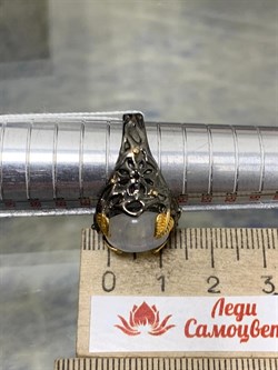 *Кольцо р.17,5 Лунный камень Адуляр АРТ 41444 ВЕС 6,82 Г - фото 216778