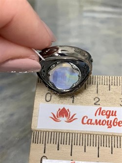 *Кольцо р.17,5 Лунный камень Адуляр АРТ 41444 ВЕС 6,82 Г - фото 216780