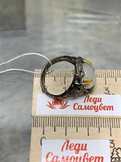 *Кольцо р.17,5 Лунный камень Адуляр АРТ 41444 ВЕС 6,82 Г - фото 216782