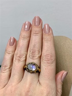 *Кольцо р.17,5 Лунный камень Адуляр АРТ 60405 ВЕС 5,59 Г - фото 216807