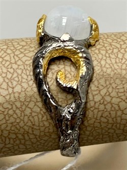 *Кольцо р.18 Лунный камень Адуляр АРТ 33795 ВЕС 3,92 Г - фото 216833