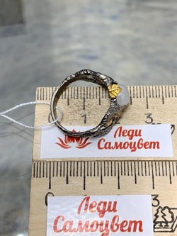 *Кольцо р.18 Лунный камень Адуляр АРТ 33795 ВЕС 3,92 Г - фото 216836