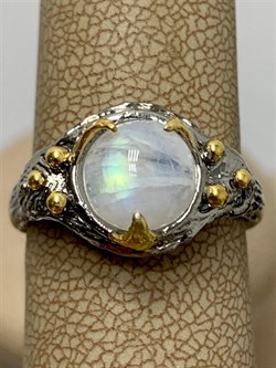 *Кольцо р.18 Лунный камень Адуляр АРТ 33982 ВЕС 4,69 Г - фото 216842